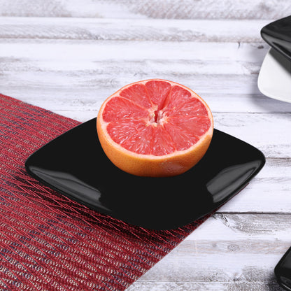 Melamine Rounded Edge Square Plate - Black
