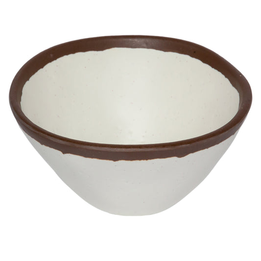 8 oz. Cream, Melamine, Small Side Salad, Soup, Bouillon Bowl, (12 oz. rim-full), 5" Top Dia., 2" Deep, G.E.T. Pottery Market Glazed (12 Pack)