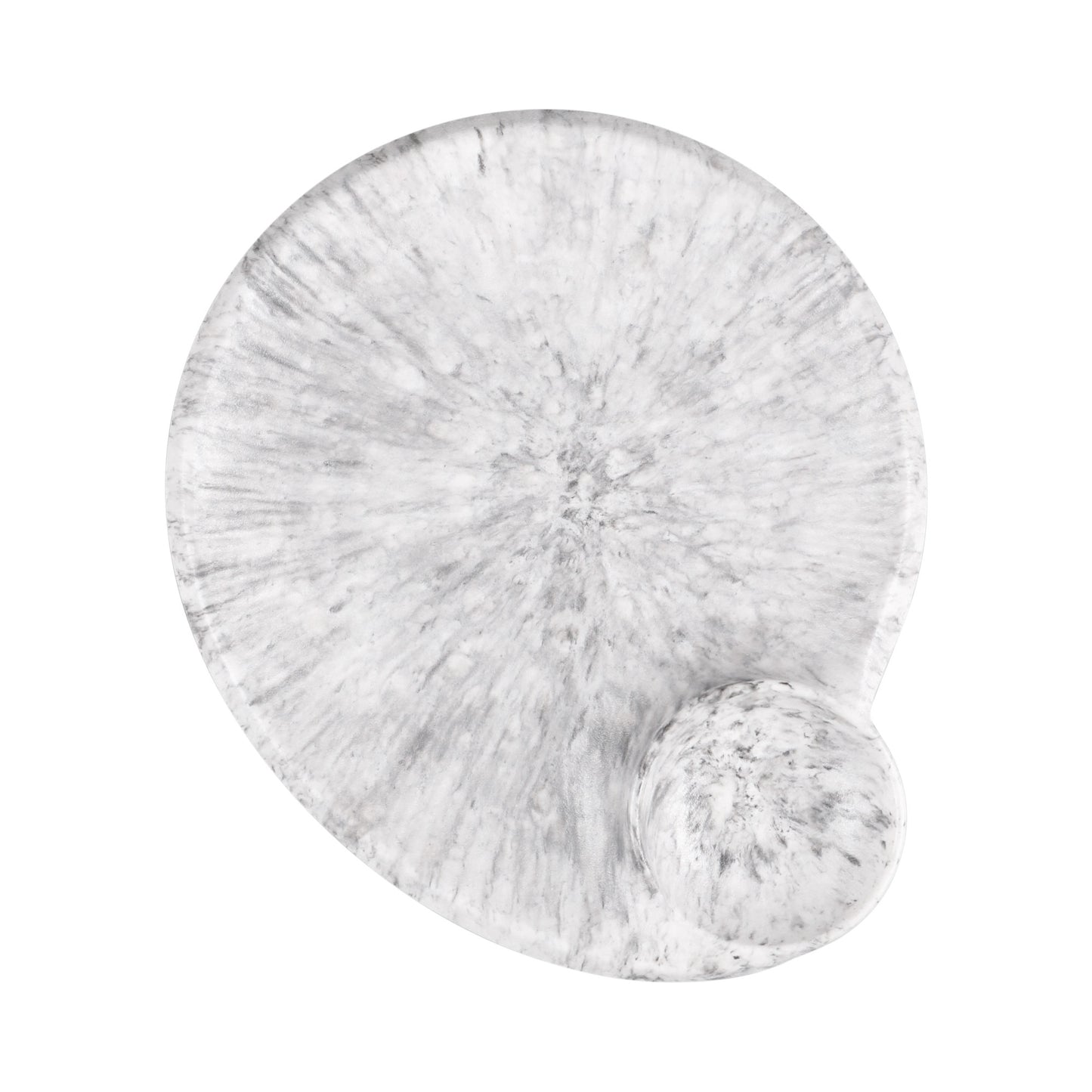 Melamine Square Chip & Dip Plate - Black Marble