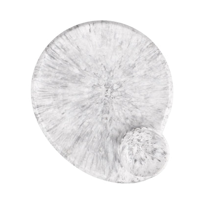 Melamine Square Chip & Dip Plate - Black Marble