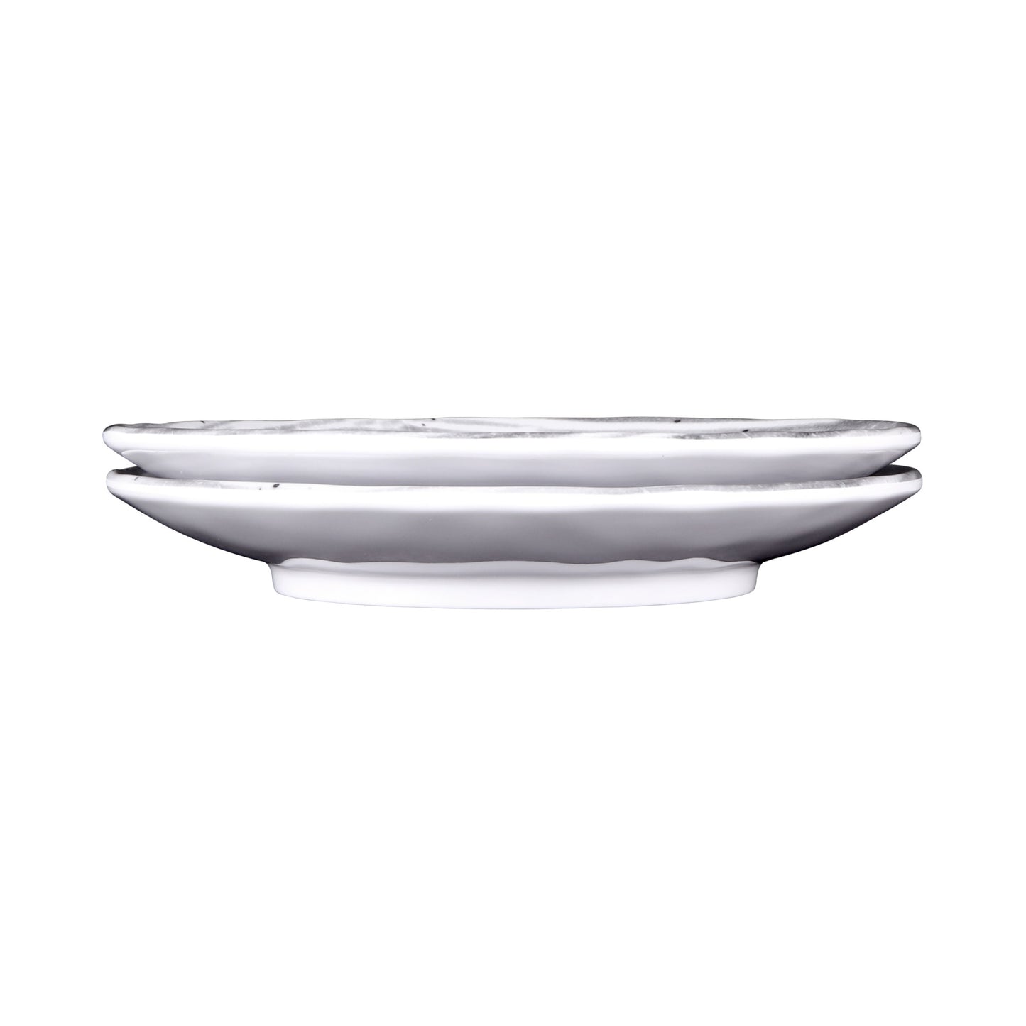 Melamine Round Plate - Black Design