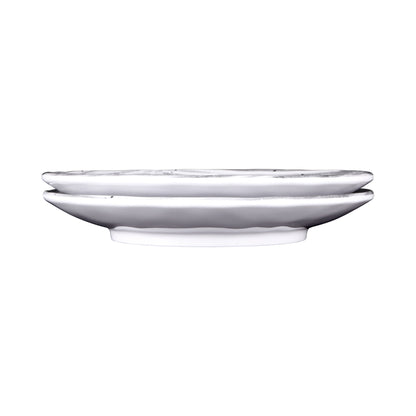 Melamine Round Plate - Black Design