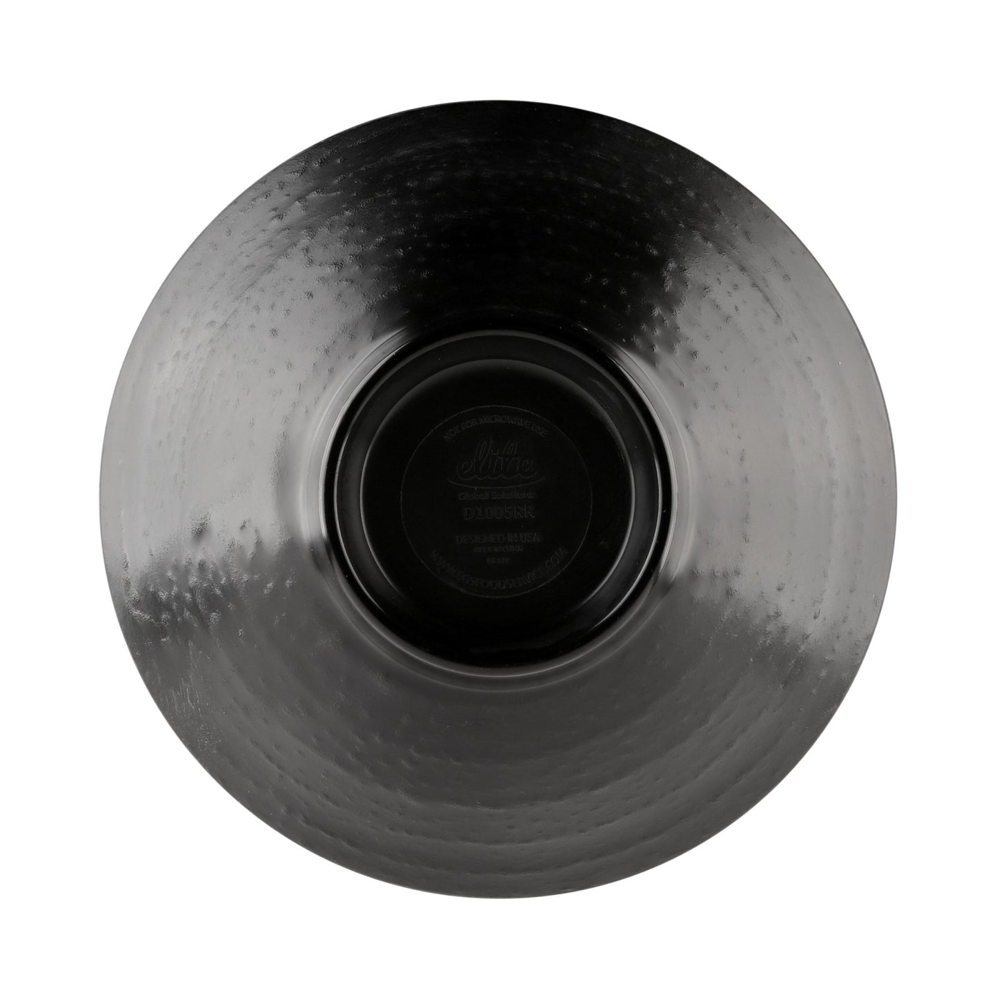 Melamine Bowl - Black Matte Finish Outside/Black Gloss Finish Inside