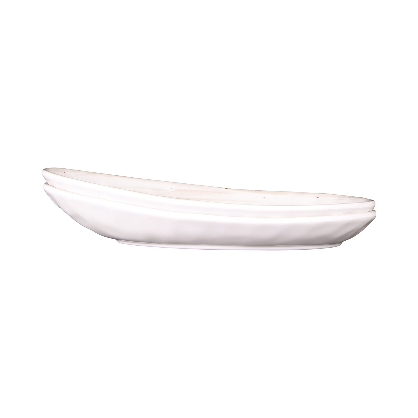 Melamine Deep Oval Plate - Taupe Design