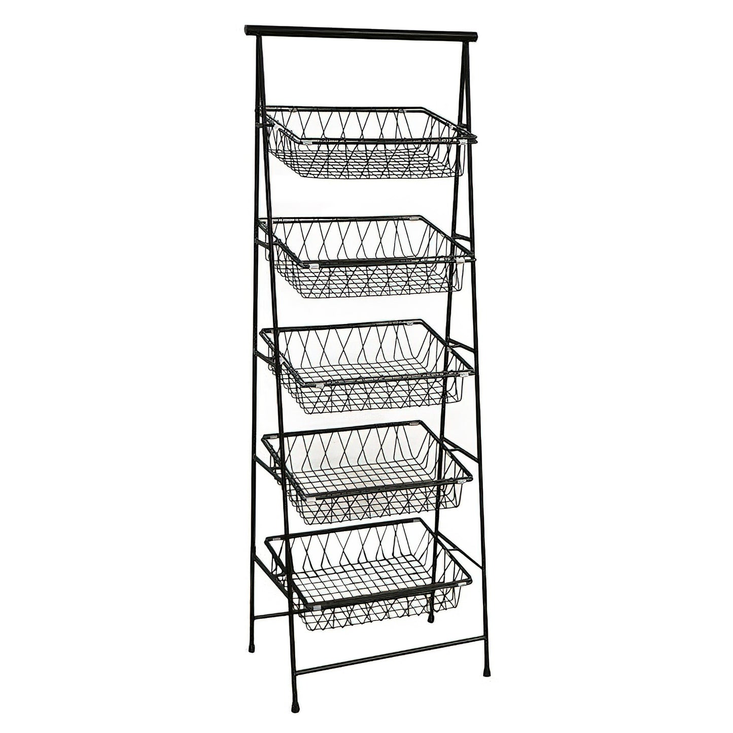 23.5" x 14" Rectangular 5-Tier Tilted Pane Stand, 64" tall
