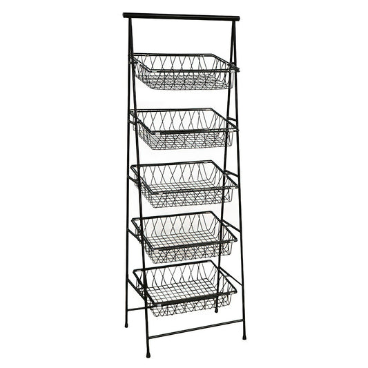 23.5" x 14" Rectangular 5-Tier Tilted Pane Stand, 64" tall