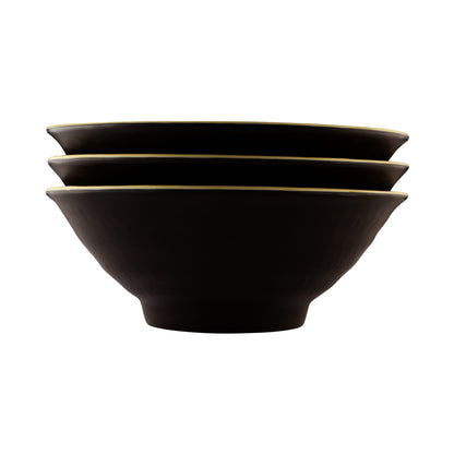 Melamine Bowl - Aubergine Matte Finish Outside/Olive Oil Finish Inside