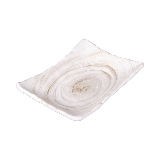Melamine Rectangular Plate - Taupe Design