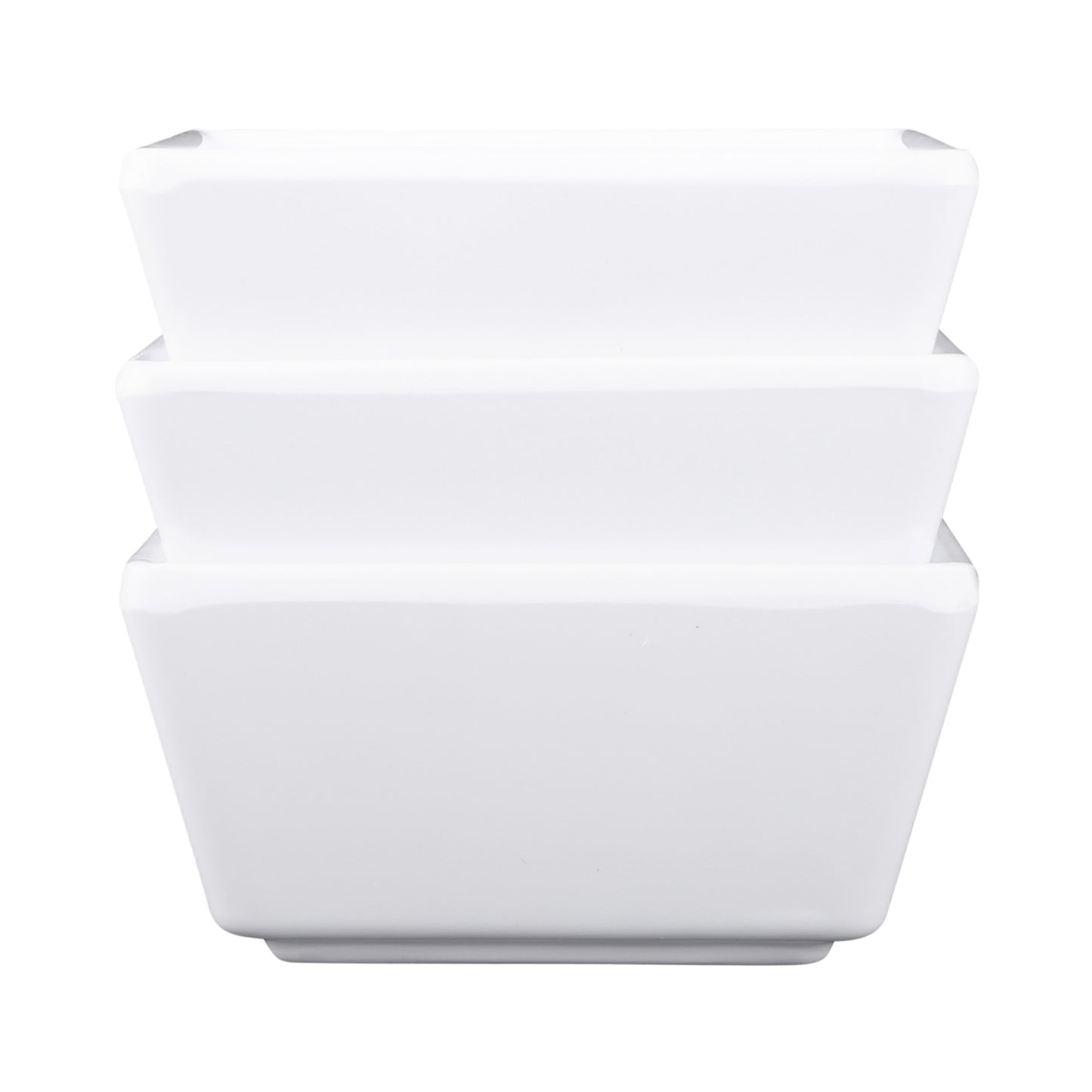 Melamine Square Ramekin - White
