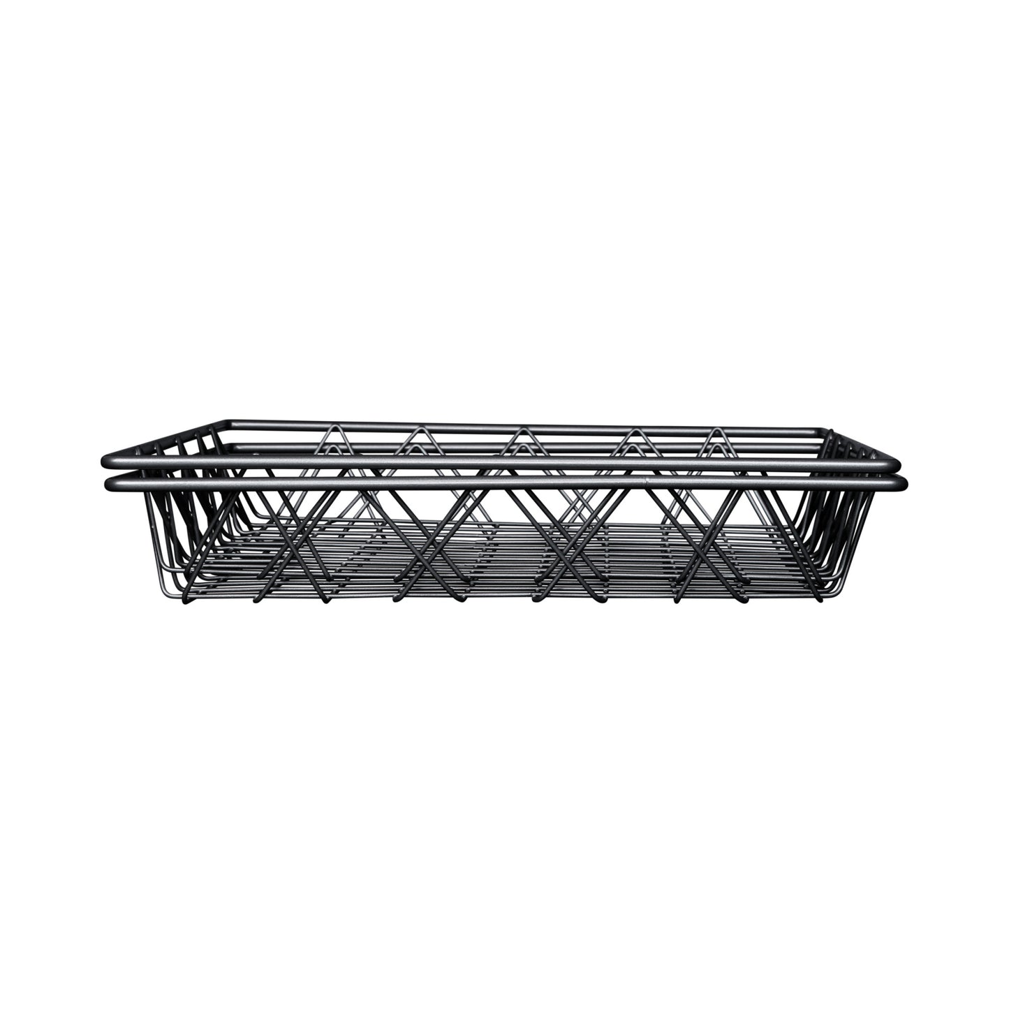 Metal Square Wire Basket - Gunmetal Grey