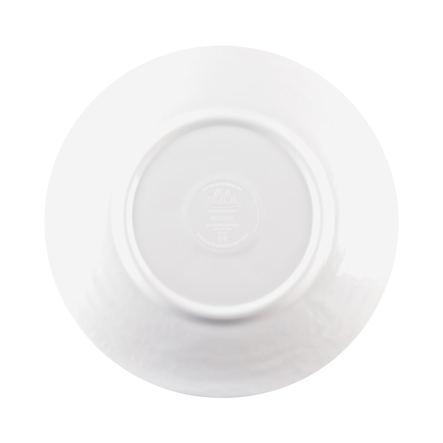 Melamine Round Pebble Plate - White