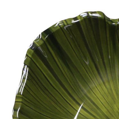 Melamine Small Palm Leaf Bowl - Design Green