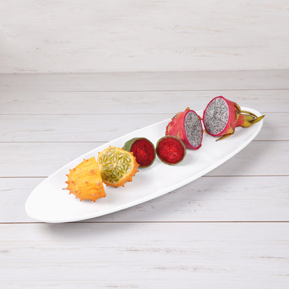 Melamine Oblong Salmon Platter - White