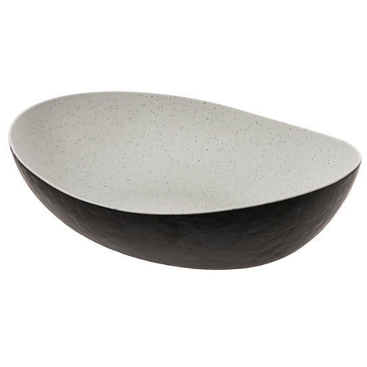 314.5 oz emerge stone natural/black melamine buffet bowl, 17.7"L x 13.6"W x 5.12"H, GET, cheforward
