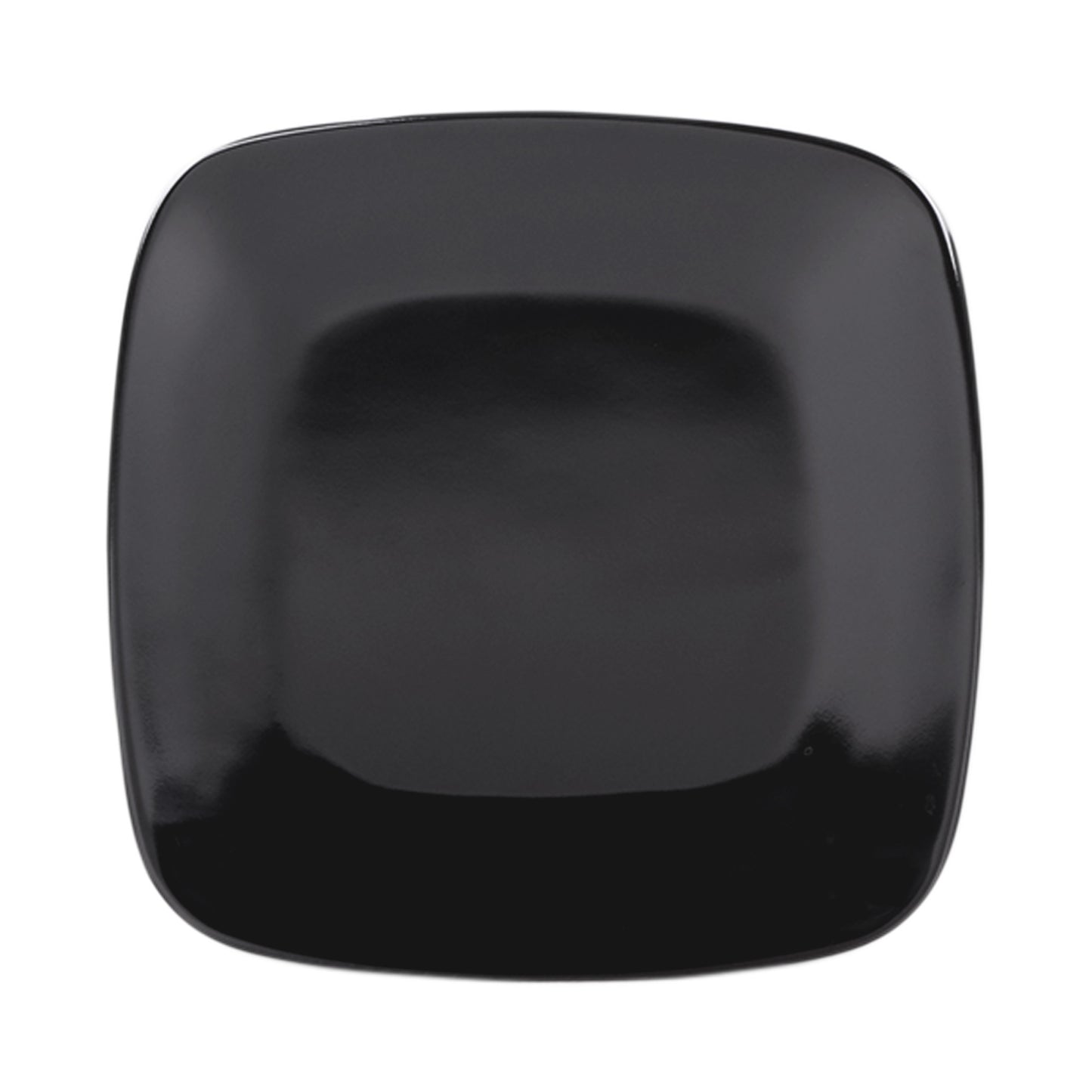 Melamine Rounded Edge Square Plate - Black