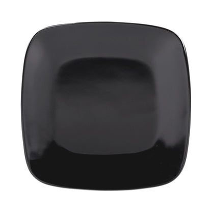 Melamine Rounded Edge Square Plate - Black