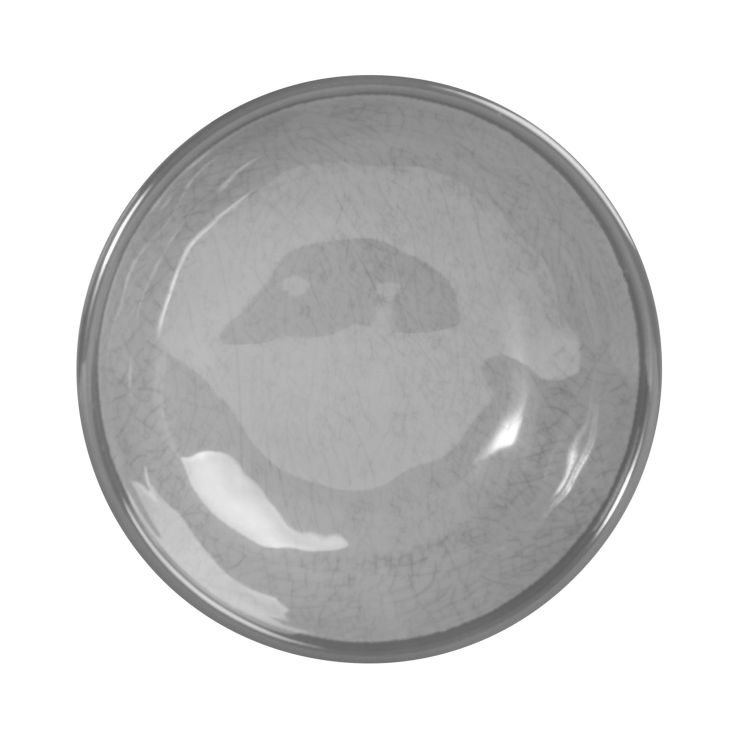 Melamine Small Round Crackle Bowl - Gray