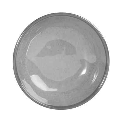 Melamine Small Round Crackle Bowl - Gray