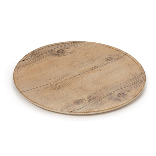 13.5" Dia. Round Melamine Faux Oak Wood Display Board, 0.75" tall (fits MTS-R3, MTS-R6, MTS-R9 Metal Stand, CO-1290 Cover), G.E.T. Madison Avenue