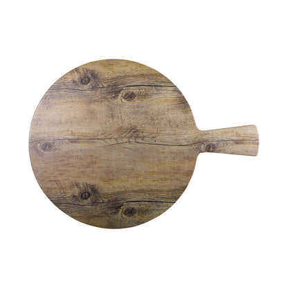 Melamine Round Serving Board - Driftwood