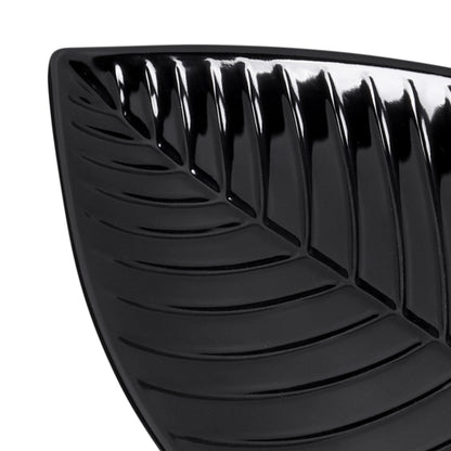 Melamine Large Leaf Platter - Black
