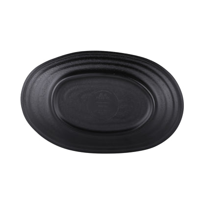 Melamine Deep Oval Plate - Black