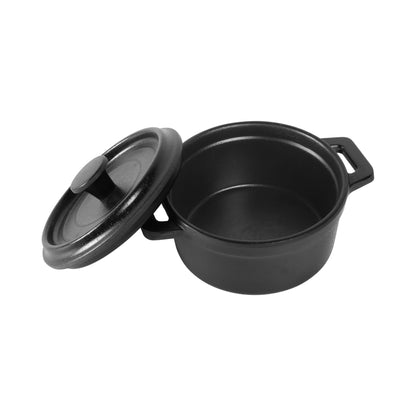 Melamine Mini Pot w/ Lid - Black