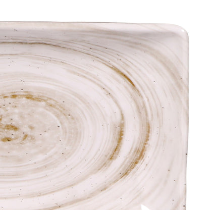 Melamine Rectangular Plate - Taupe Design