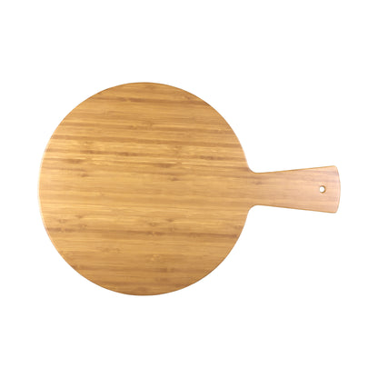 Melamine Round Serving Board - Bamboo