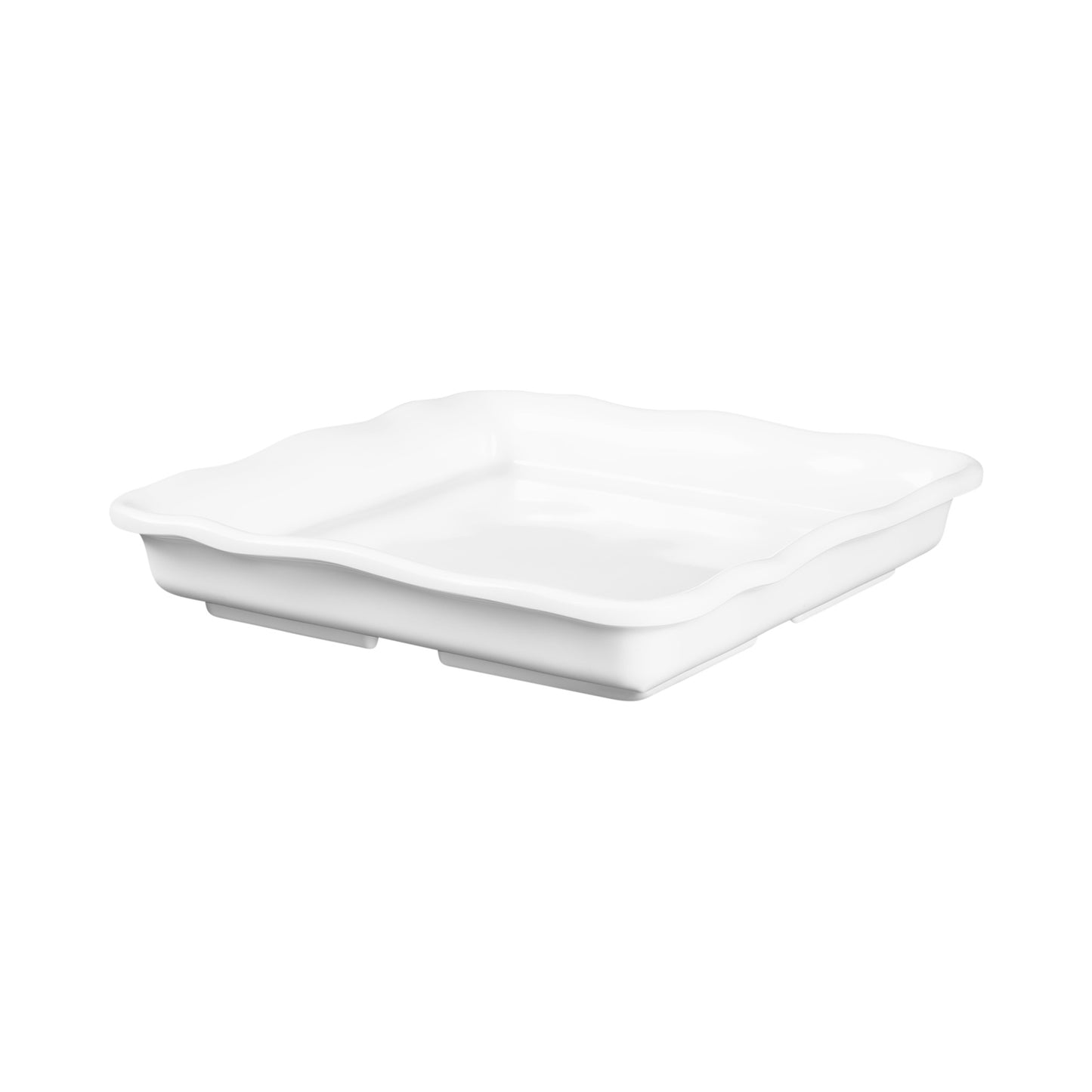 Melamine Square Organic Tray - White