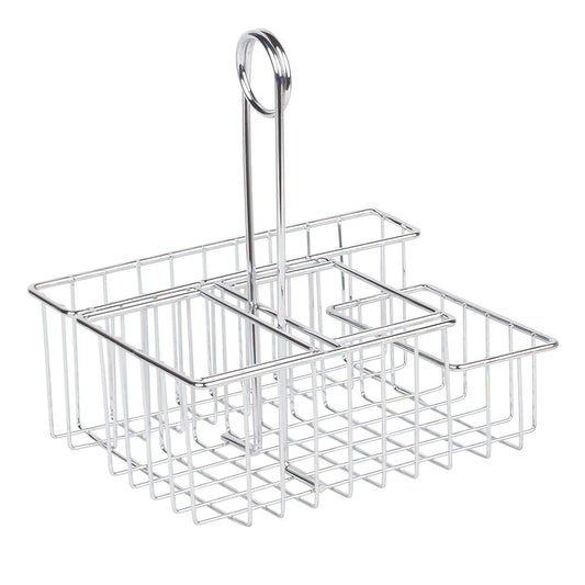 Metal Four Compartment Condiment Caddy