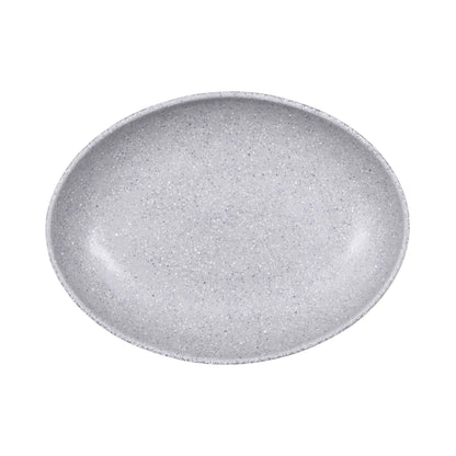 Melamine Deep Oval Plate - Granite Stone