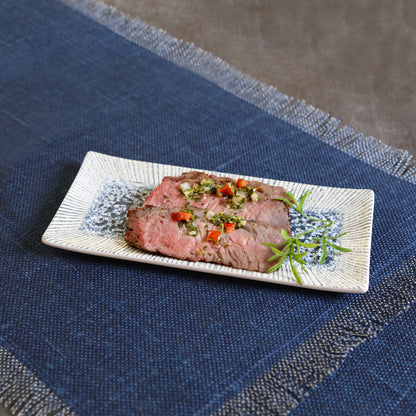 Melamine Rectangular Plate - Catalina Light Blue