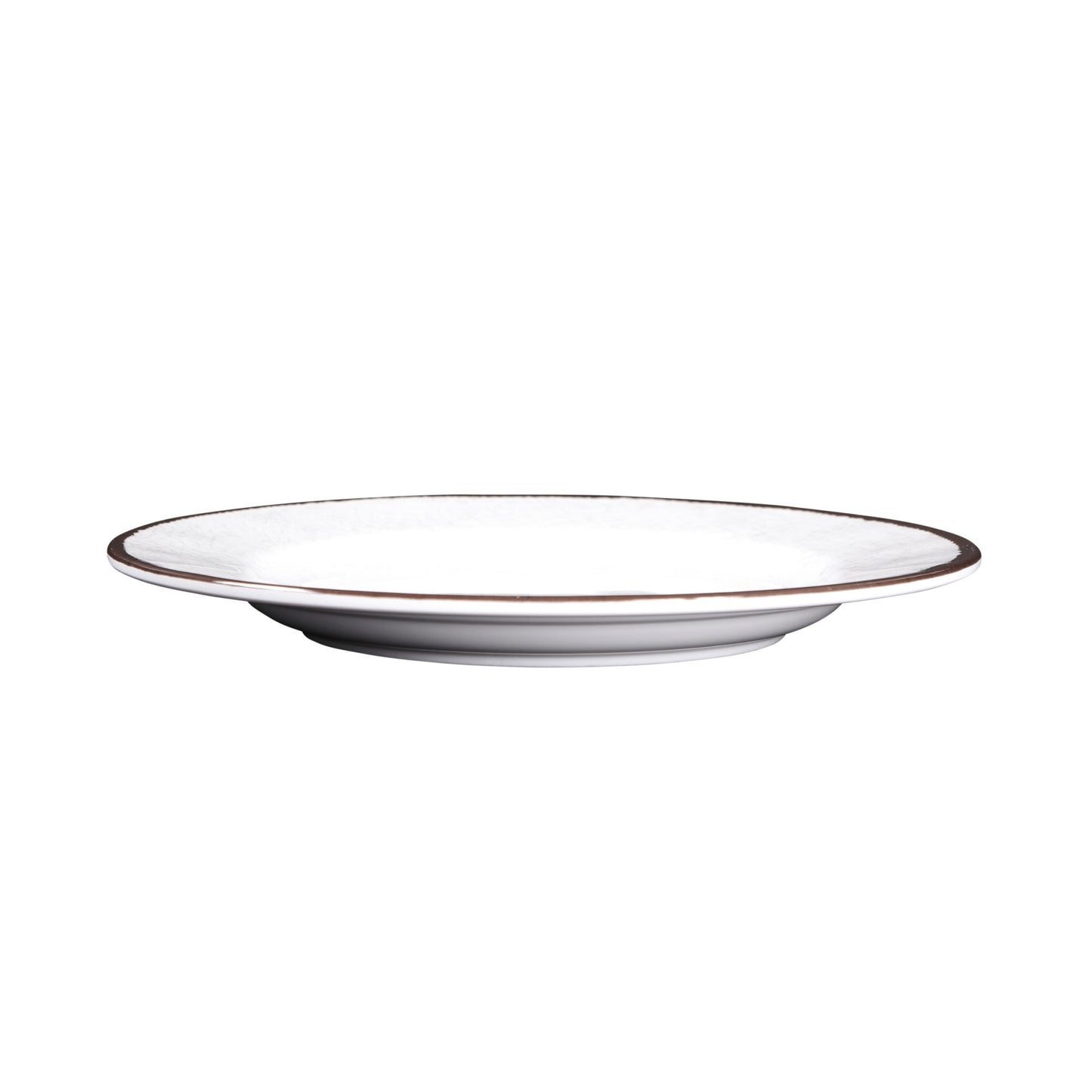 Melamine Round Crackle Plate - White