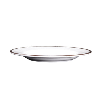 Melamine Round Crackle Plate - White