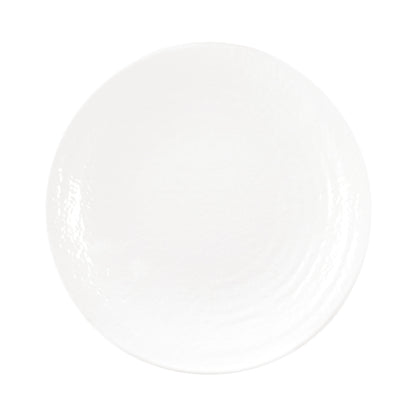 Melamine Round Pebble Plate - White