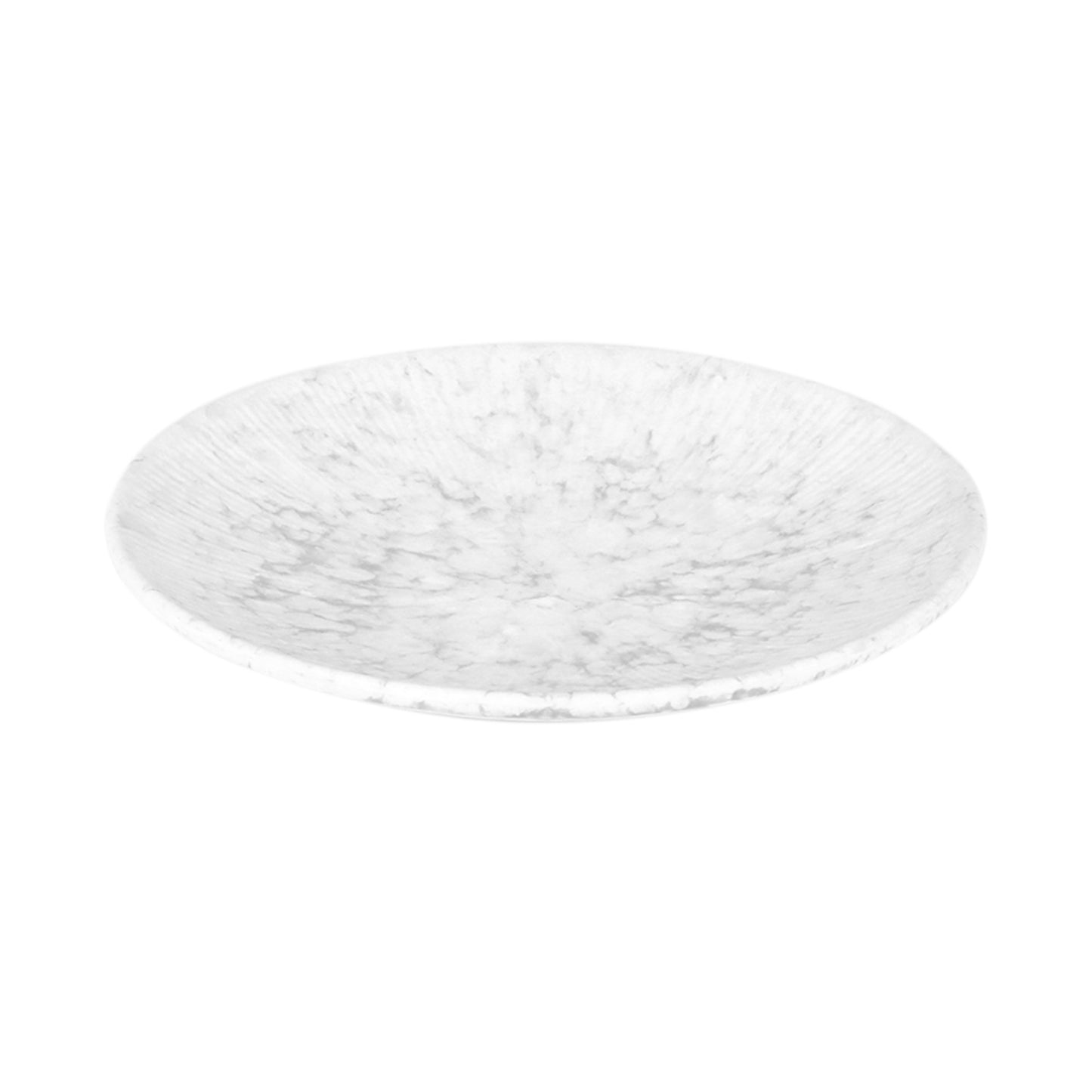 Melamine Round Plate - Gray Marble