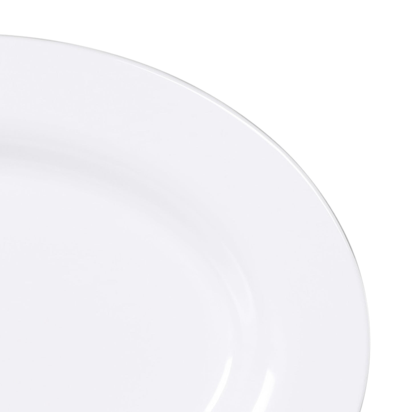 Melamine Wide Rim Oval Platter - White