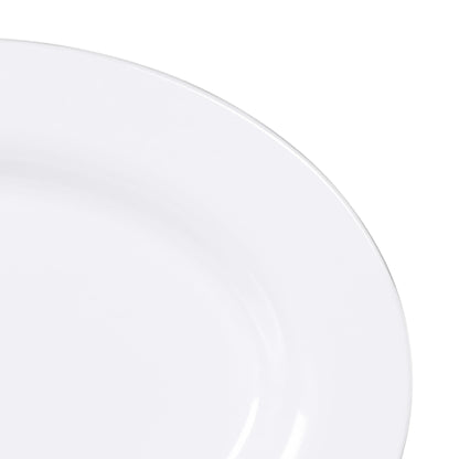Melamine Wide Rim Oval Platter - White