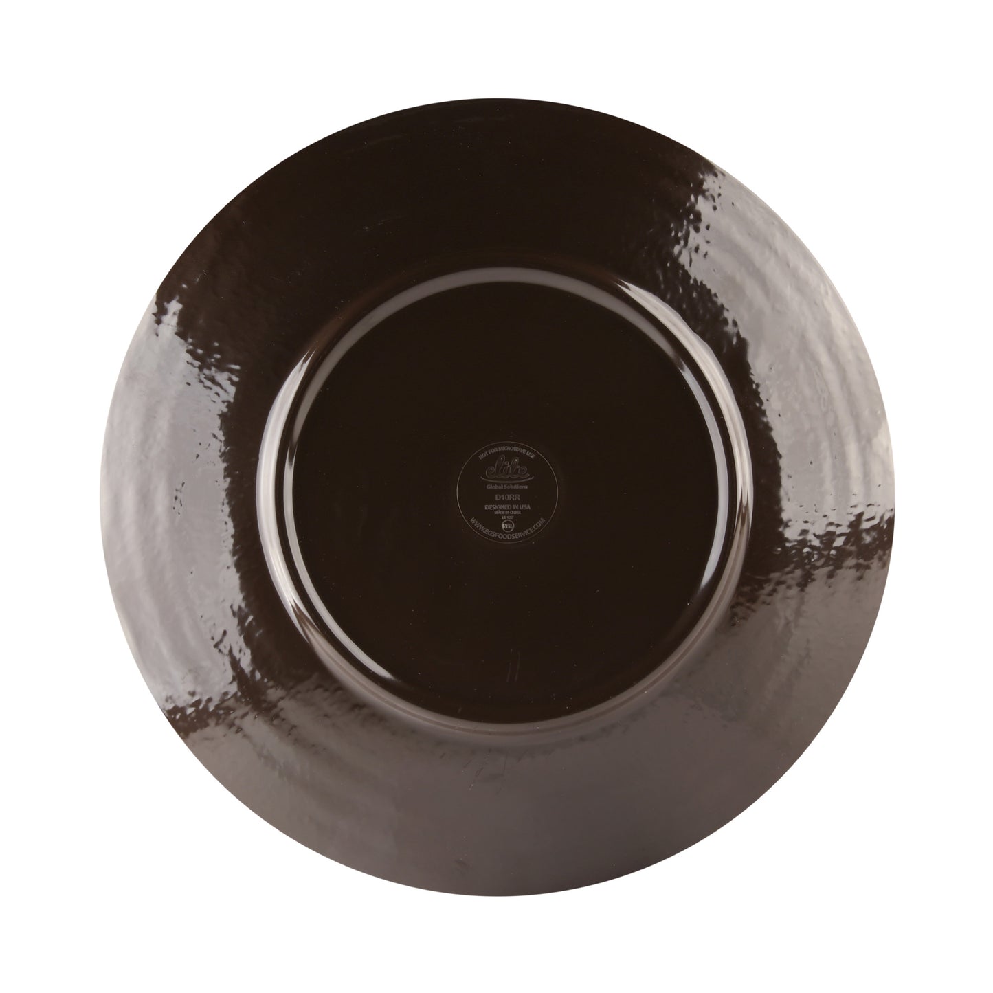 Melamine Round Pebble Plate - Aubergine