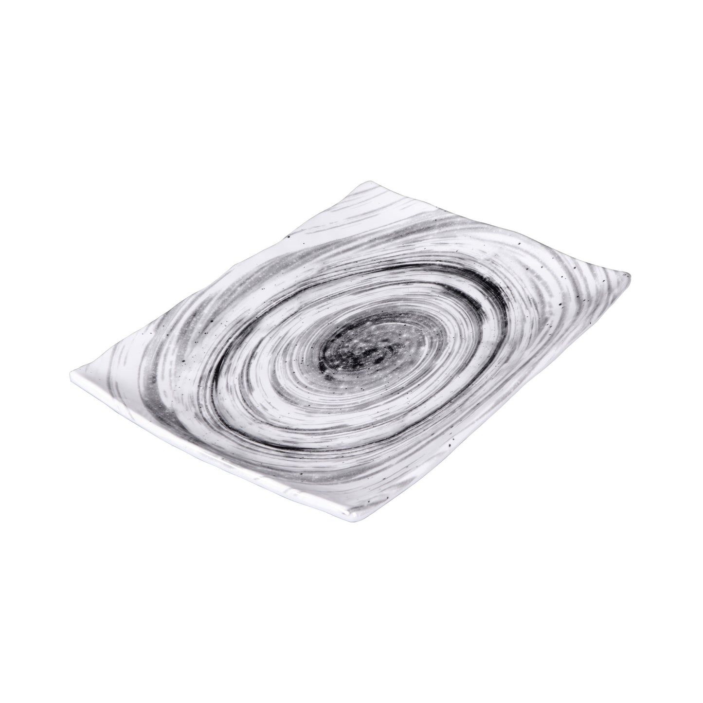 Melamine Rectangular Plate - Black Design