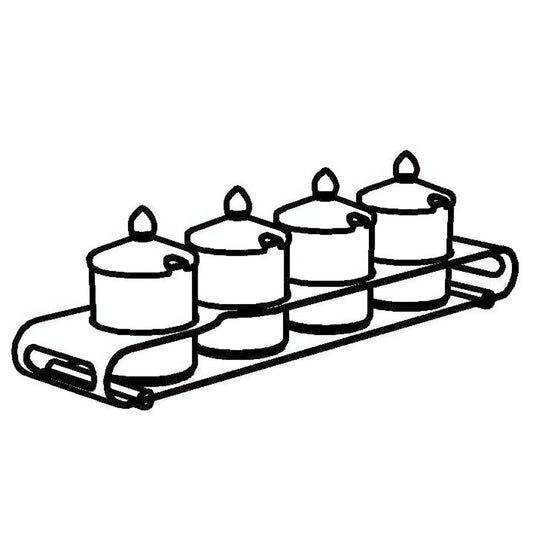 ELEGANCE Jam Bar 'Quadro'  4 x 0.6 l, Model Stainless Ste
