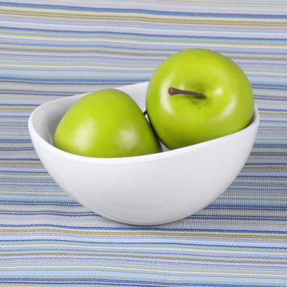 Melamine Almost Oval Bowl - White