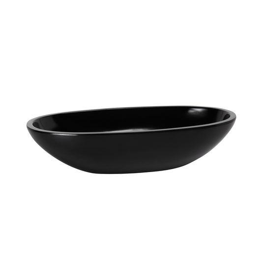 Melamine Long Oval Bowl - Black