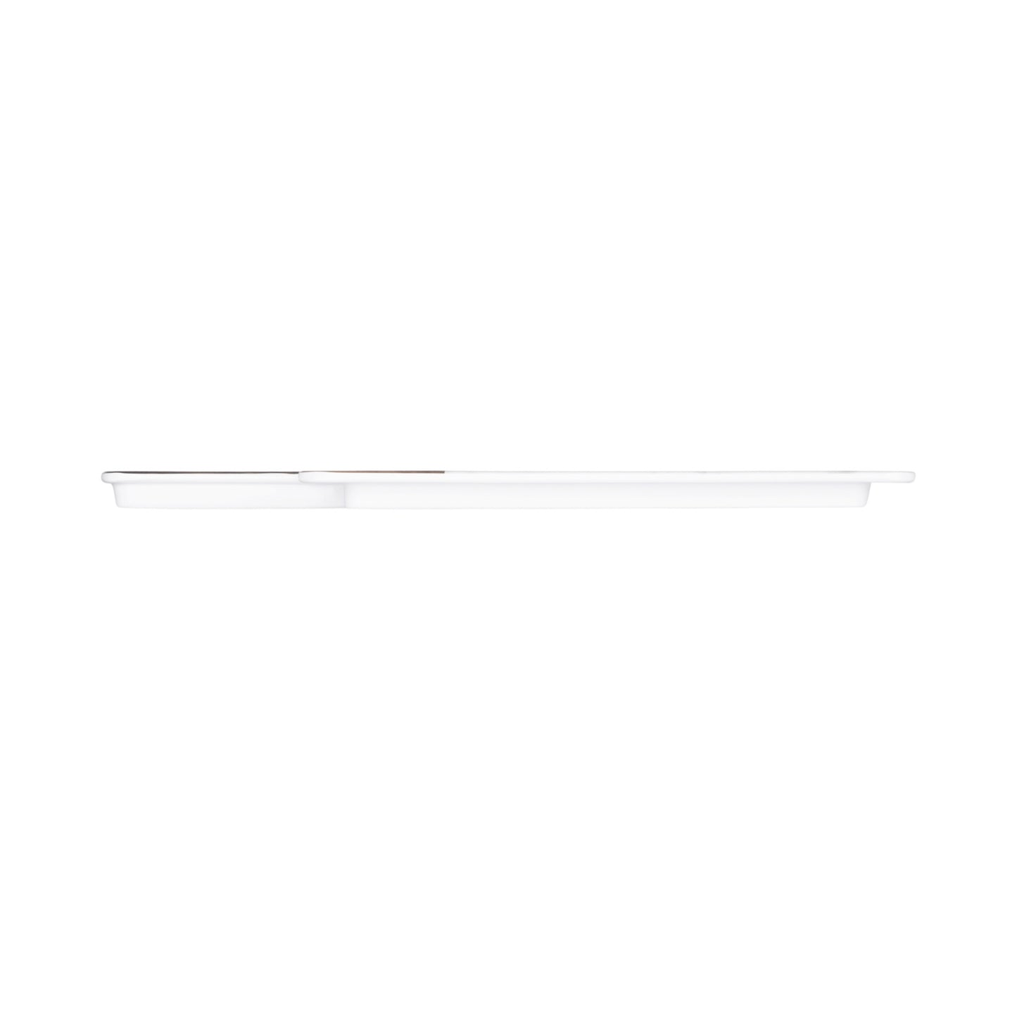 Melamine Rectangular Serving Board - Hickory Wood, Carrara Marble