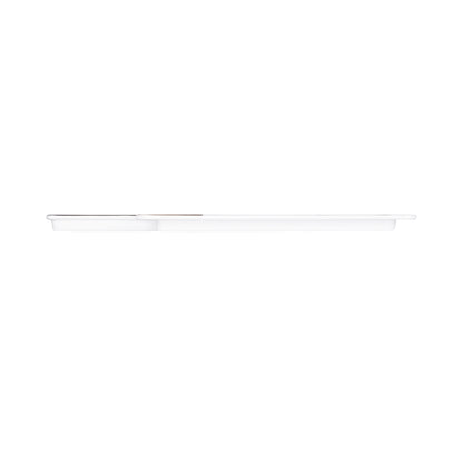 Melamine Rectangular Serving Board - Hickory Wood, Carrara Marble