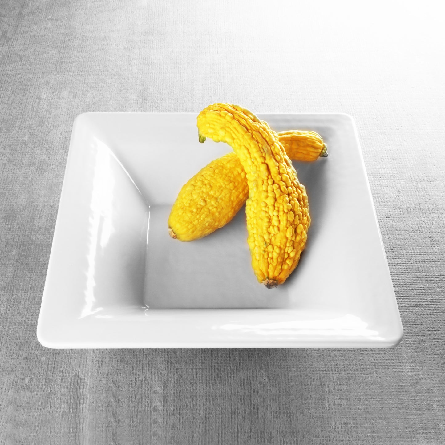 Melamine Square Pebble Serving Bowl - White