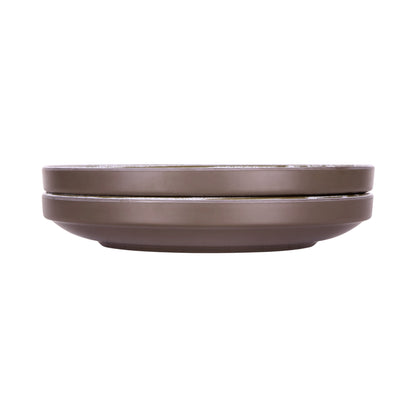 Melamine Round Coupe Plate - Stardust White