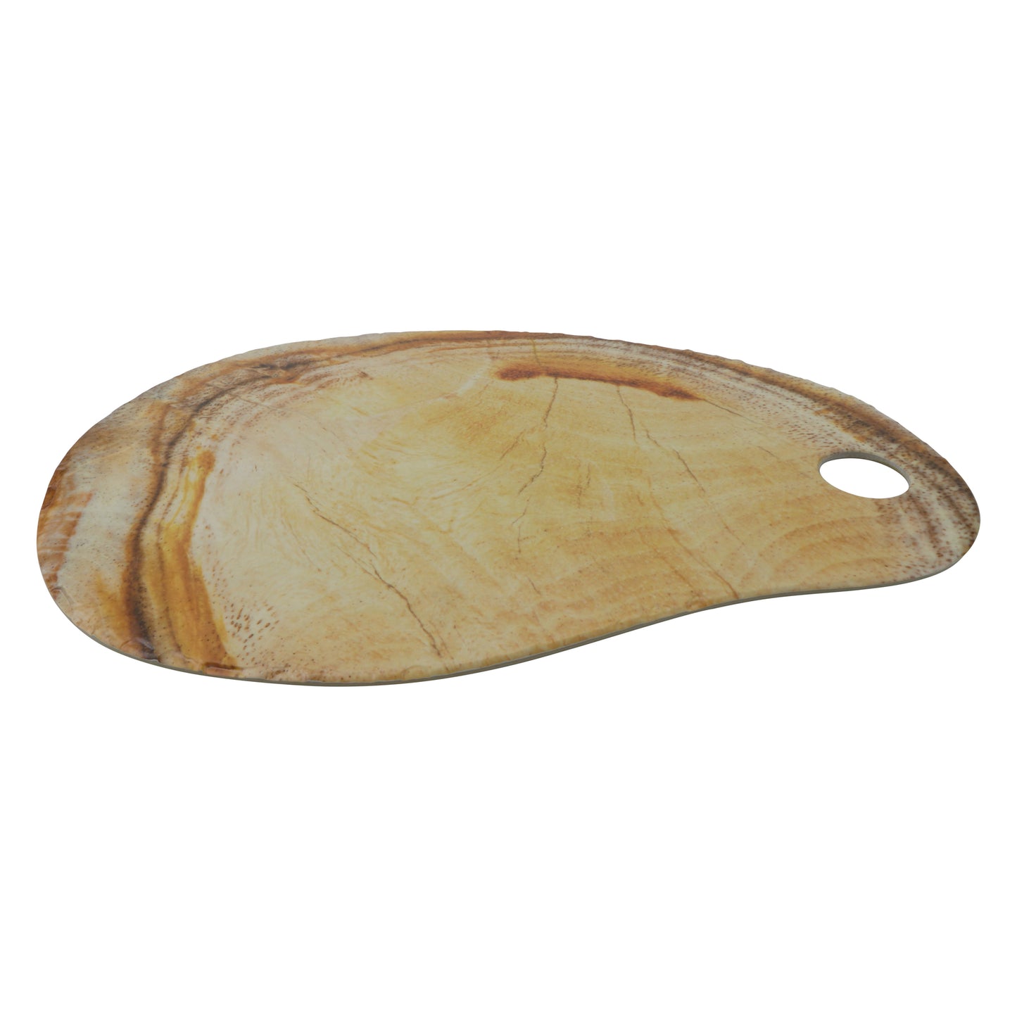 17.38" lapis tropical miocene melamine round platter, 17.38"L x 12"W x .5"H,  GET, cheforward