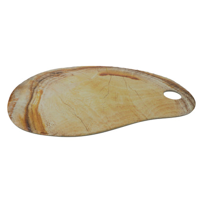 17.38" lapis tropical miocene melamine round platter, 17.38"L x 12"W x .5"H,  GET, cheforward